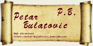 Petar Bulatović vizit kartica
